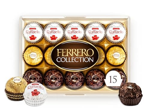 COLLECTION FERRERO Confiseries fines au chocolat et à la noix de coco; Coffret cadeau ; 15 confiseries ; 156g