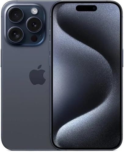 Apple iPhone 15 Pro (eSIM uniquement), 128 Go, bleu titane – débloqué (renouvelé)