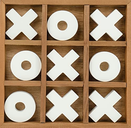 TradeOpia Wooden Tic Tac Toe Board Game, XO Chess Board Game, Wooden Puzzle Game, Wooden Tabletop Game, Kids Educational Toy, Fun House Party, Game...