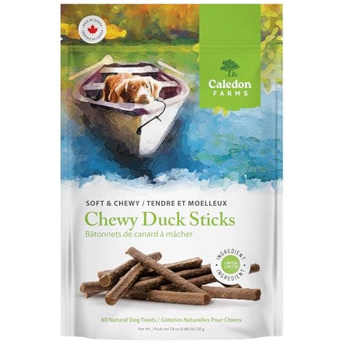 Caledon Farms, Chewy Duck Sticks, 220 g, Dog Treats