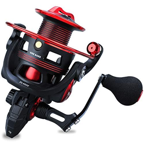 One Bass Fishing reels Light Weight Saltwater Spinning Reel - 39.5 LB Carbon Fiber Drag,12+1 BB Ultra Smooth All Aluminum Inshore Reel for...
