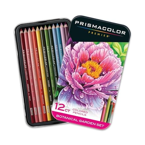 Crayons de couleur Prismacolor Premier, noyau souple, ensemble de jardin botanique, coloriage pour adultes, 12 pièces