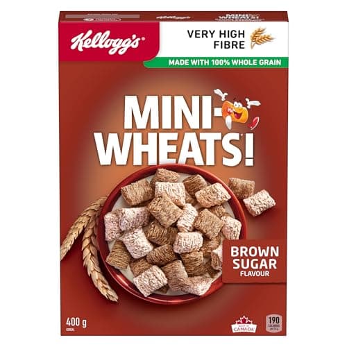 Kellogg's Mini-Wheats Saveur de céréales et de cassonade, 400 g