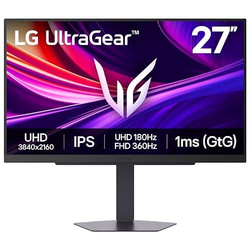 LG Gaming Monitor LG Ultragear 27G810A-B 27 inch / 4K UHD /180Hz / IPS / 1ms GtG, Dual-Mode/VESA DisplayHDR 400 / HDMI 2.1 / NVIDIA G-SYNC...