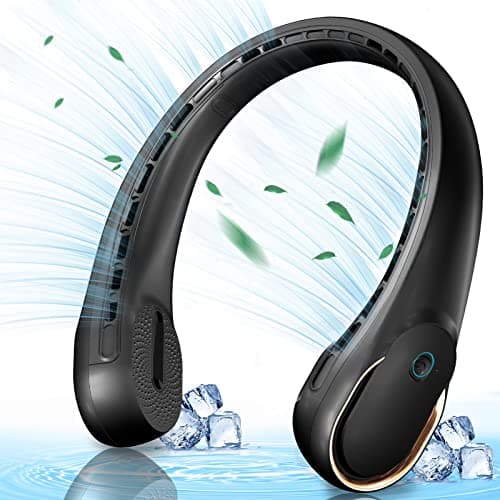 Portable Neck Fan, Personal Bladeless Neck Fans for Men, Upgraded Increase Air Volume & 4000mAh Battery, Ultra Quiet, 4-16 Hours Use Time Wearable...