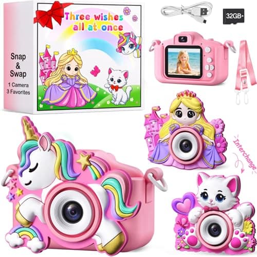 Kids Camera for Girls Toys Gifts: 3 4 5 Year Old Girl Gifts Small Children Selfie Digital Pink Camera for Kids, Christmas Birthday Gift for Girls...