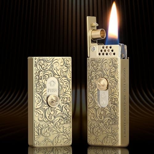 Briquet de tranchée vintage, briquet fluide coupe-vent avec allumage créatif, briquets rechargeables au kérosène, briquets antiques à flamme douce, cool...