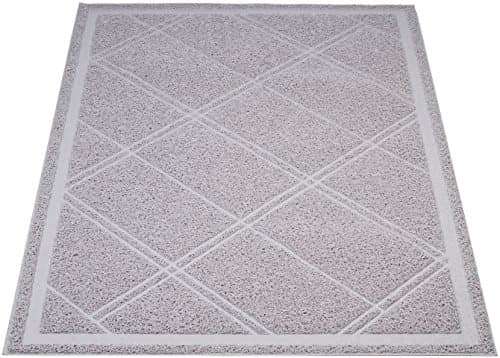 Amazon Basics Less-Mess Cat Litter Box Mat, 24 x 35 Inches, Grey