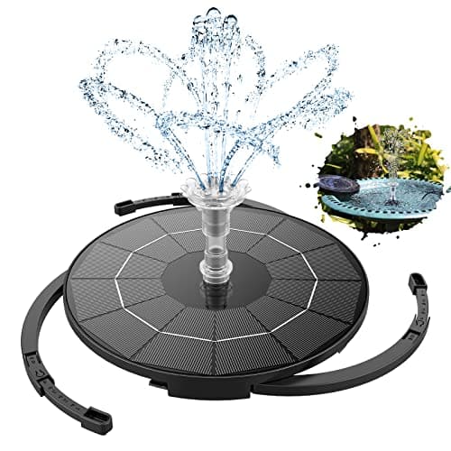 AISITIN 3.5W Solar Fountain Pump for Water Feature Outdoor DIY Solar Bird Bath Fountain with Multiple Nozzles, Solar Powered Water Fountain for...