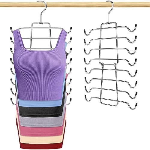 PUPPYCUTE Lot de 2 cintres pour débardeurs, cintres pour soutien-gorge, organisateur de placard peu encombrant, essentiels pour dortoir d'université d'appartement pour filles, organisateurs de placard...