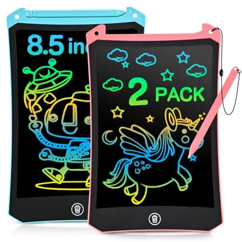cimetech 2 Pack LCD Writing Tablet for Kids Toys, Gifts for 3 4 5 Year Old Girl Toddlers, Drawing Tablet Coloring Books, Kids Travel Games,...
