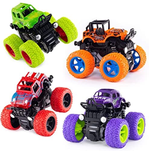 Monster Trucks Toys for Boys 3 4 5 6 Year Old - Friction Powered Car Toys for Toddlers Kids Ages 3-5-7, Birthday Christmas Party Supplies Gift for...