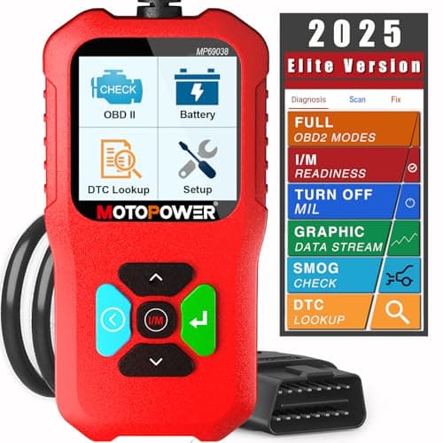 MOTOPOWER MP69038 Scanner de voiture OBD2 Lecteur de code moteur Lecteur de code d'erreur Scanner CAN Outil d'analyse de diagnostic - Édition Elite