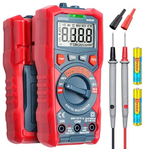 AstroAI Digital Multimeter 4000, Multimeter Tester with NCV Detection, Auto Range Voltmeter Measures Current, Voltage, Resistance, Diodes,...