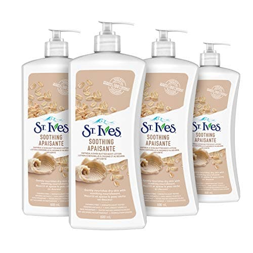 St. Ives Lotion pour le corps apaisante à l'avoine et au beurre de karité 4 x 600 ml