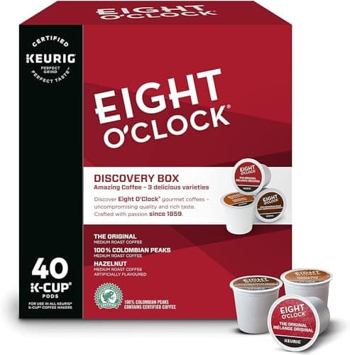 Eight O'Clock Discovery Box K-Cup dosettes de café, 40 unités pour cafetières Keurig (paquet de 1)