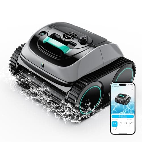 (Mise à niveau 2026) Robot aspirateur de piscine WYBOT C1 pour piscine hors sol et creusée, nettoyeur de piscine sans fil 150 minutes, nettoyage des murs/lignes de flottaison/plateforme 4 en 1...
