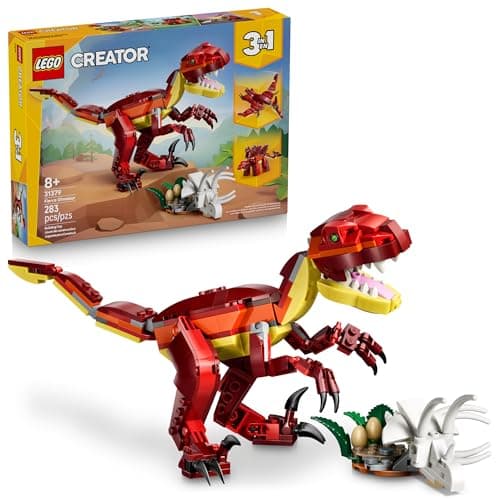LEGO Creator 3 in 1 Fierce Dinosaur Building Toy for Boys & Girls, Ages 8+ - Kids Build 1 of 3 Prehistoric Animal Figures - Gift Idea for Birthdays...