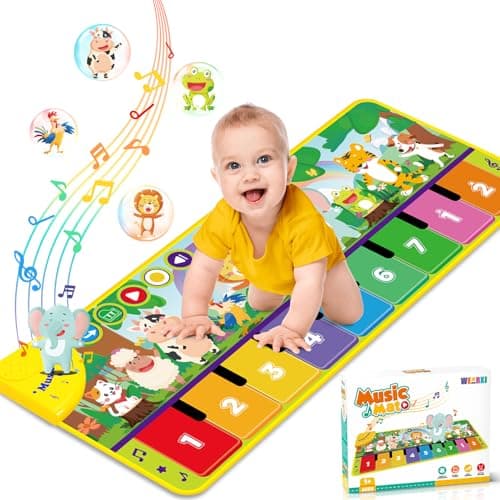 WEARXI Toddler Toys, 45 X 18 inch Piano Mat for Kids, 10 Animal and 9 Piano Sound, Montessori Toddler Baby Kids Toys for 1-3 Year Old Boys & Girls...