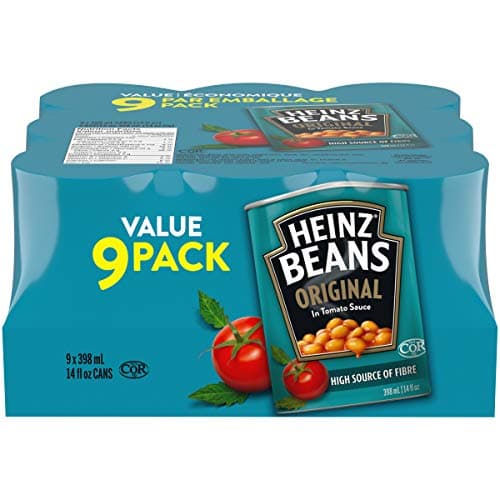 Heinz Original Haricots à la sauce tomate, 398 ml (paquet de 9)
