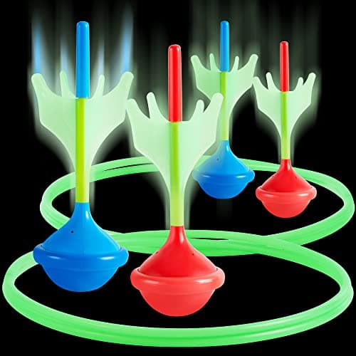 JOYIN Lawn Darts Game Set for Kids and Adults - Glow in The Dark Outdoor Games Lawn Games for Adults and Family, Soft Tip Lawn Darts Set for Kids...