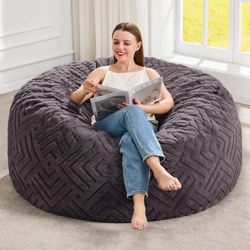 Hobestluk Bean Bag Chair Bean Bag Chairs for Adults Giant Bean Chairs with Removable Cover, Memory Foam BeanBag Chair Fluffy BeanBag Chairs for...