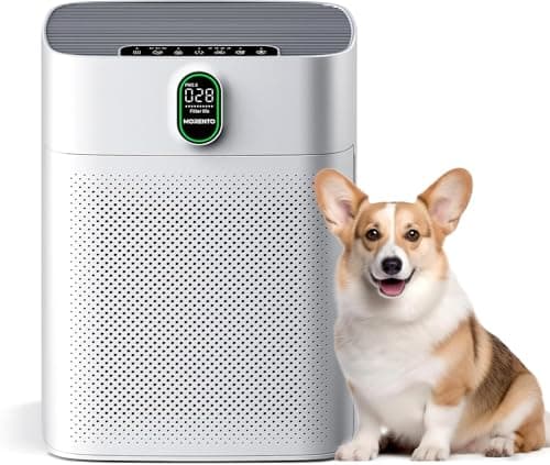MORENTO Air Purifiers for Bedroom Home Large Room up to 1076 Sq Ft PM 2.5 Display Air Quality Sensor True HEPA Air Filter Remove the Pet Hair with...