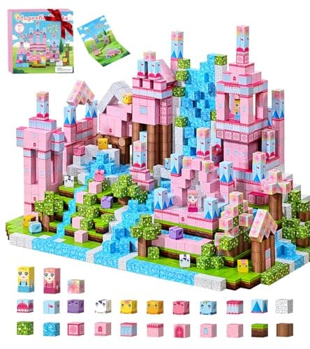 PINKCAT Toys for Girl Kids: Magnetic Blocks 200PCS STEM Building Cubes Toy -Creative Educational Sensory Toys for 3 4 5+ Year Old Girls Boys...