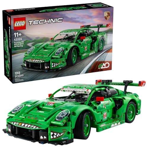 LEGO Technic Porsche 911 GT3 R Rexy AO Racing Car Building Toy for Boys & Girls - Car Toy W/Realistic Steering & 6-Cylinder Engine for Kids & Auto...