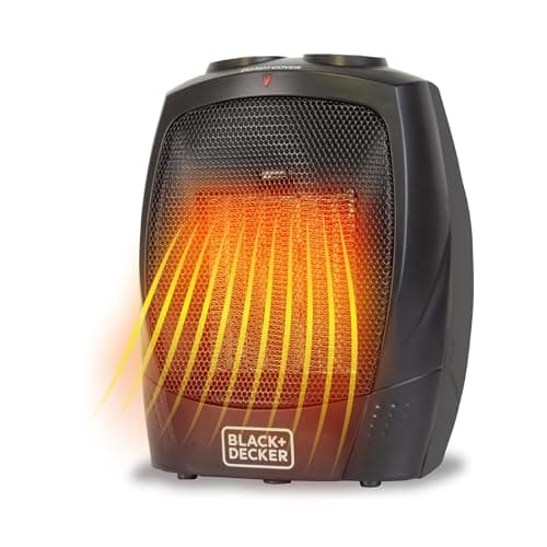 BLACK+DECKER Portable Space Heater, 1500W Room Space Heater with Carry Handle for Easy Transport