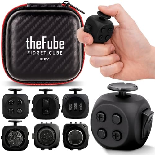 PILPOC theFube Kids and Adult Fidget Toy with 6 Sides - Handy Fidgeting Toys - Fidget for Anxiety and Stress Relief - Audible/Silent Fidget Toys...