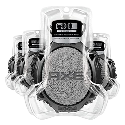 AXE Detailer Shower Tool exfoliant corporel pour hommes 2 faces élimine les peaux mortes 1 paquet de 4