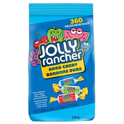 JOLLY RANCHER Assortiment de bonbons durs, 360 pièces (2,26 kg) – Bonbons fruités emballés individuellement pour cadeaux et partage