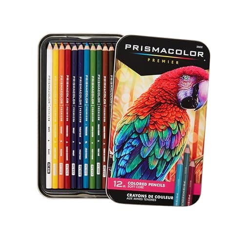Crayons de couleur Prismacolor Premier, crayons à noyau souple pour livres de coloriage pour adultes, dessin et croquis, assortis, 12 pièces