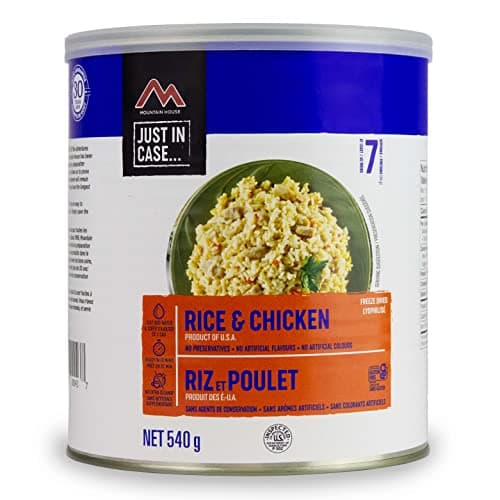 Riz et poulet Mountain House | Nourriture lyophilisée de survie et d'urgence | #10 Peut | Sans gluten | Repas d'entrée | Facile à préparer | Délicieux et...