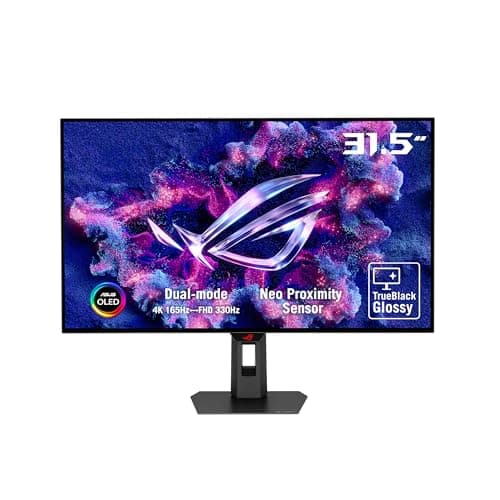 Moniteur de jeu ASUS ROG Strix 32" 4K OLED (XG32UCWG) - TrueBlack Glossy OLED, double mode (4K à 165 Hz, FHD à 330 Hz), 0,03 ms, compatible G-SYNC, Neo...