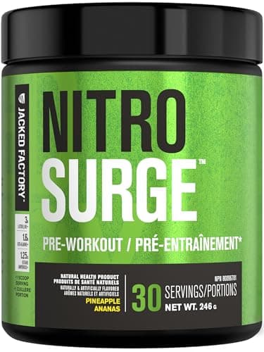 NITROSURGE Pre Workout Supplement - Endless Energy, Instant Strength Gains, Clear Focus, Intense Pumps - Nitric Oxide Booster & Preworkout Powder...