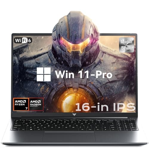 Ordinateur portable de jeu ACEMAGIC Ordinateurs portables AMD Ryzen 7 H-255 16 pouces Radeon 780M Ultra, 16 Go DDR5 512 Go NVMe SSD Ordinateurs portables AMD, ordinateurs portables Windows Clavier rétroéclairé WiFi...