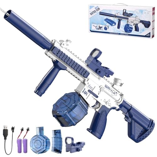 Electric Water Gun,Water Gun Toy,Squirt Gun Water Blaster up to 32 FT Long Range,Outdoor Pool Party Shooting Game Toy with 2 Batteries and 2 Water...