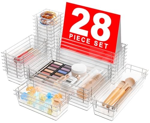 A-LuGei 【Qualité militaire】 Organisateur de tiroir, 【𝟱𝗦𝗶𝘇𝗲】 Organisateur de maquillage transparent, 【Peut 177 articles】 Organisateurs et rangements de salle de bain, bureau en plastique...