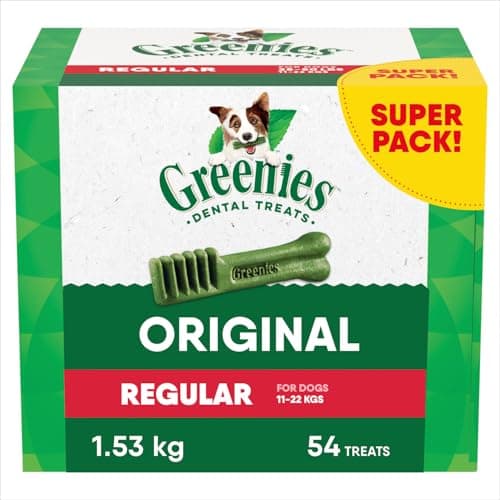 GREENIES Dog Treats Original Regular Natural Dental Care, (54 Treats) 54oz. Pack