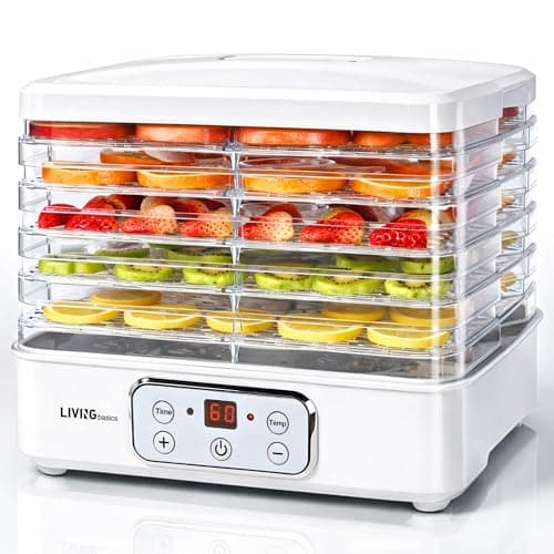 LIVINGBasics Food Dehydrator, Electric Dryer Dehydrators Machine with 72H Timer & Temperature Control for Beef Jerky Fruits Meat Herbs Vegetables,...
