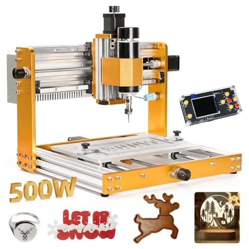 Machine CNC 3018 Pro Ultra, routeur CNC entièrement métallique de 500 W, commutateurs de fin de course de machine de gravure à 3 axes améliorés et arrêt d'urgence avec GRBL hors ligne...