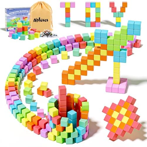 Magnetic Blocks for Toddlers Toys, Large Magnetic Cube Toy for Sensory STEM Education Preschool Magnet Toys for 3 4 5 6 Year Old Boys and Girls,...
