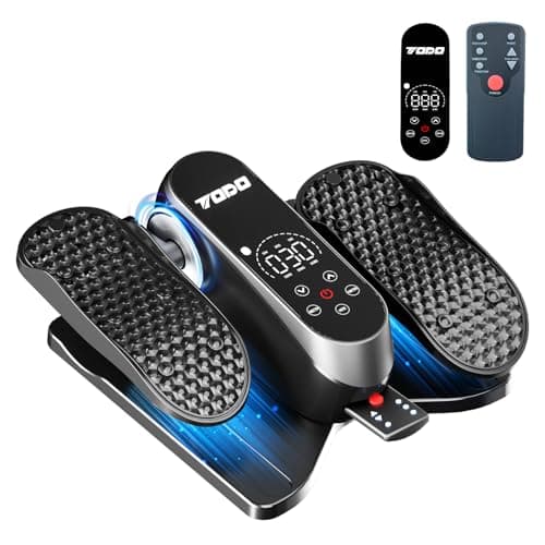 TODO Under Desk Elliptical Machine, Fully Assembled Electric Pedal Exerciser with Remote,12-Level Speeds & 12 Modes, Forward & Reverse Quiet...