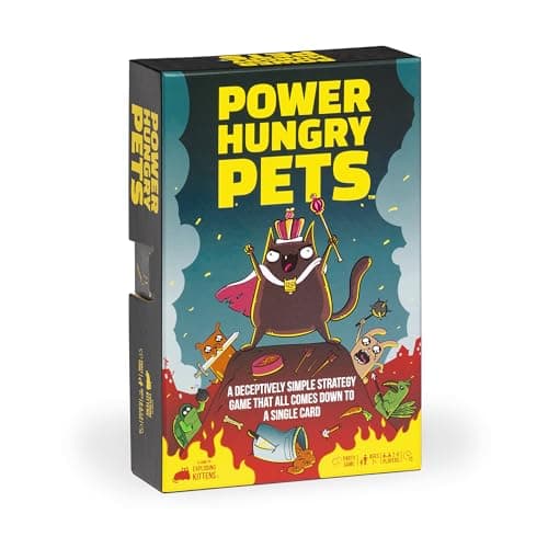Power Hungry Pets par Exploding Kittens - 2-6 joueurs - 7 ans et plus - 15 minutes de jeu - Jeu de cartes stratégique et simple - Jeu de fête, jeu familial...
