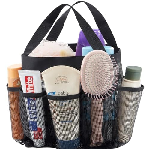 Lifewit Mesh Shower Caddy Freestanding Portable Shower Tote Bag for College Dorm, Bathroom, Gym, Travel, Quick Dry Hanging Shower Organizer with 7...