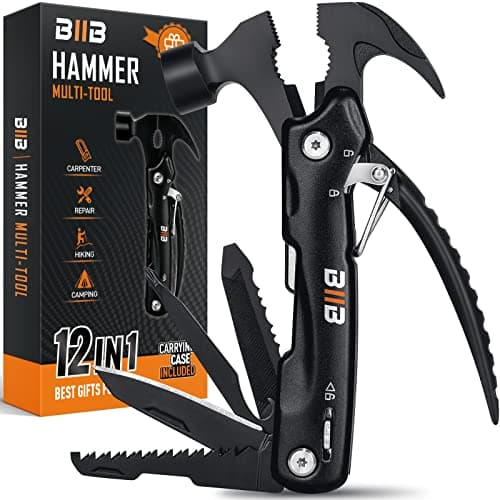 BIIB Gifts for Men, 12 in 1 Hammer Multitool Birthday Gifts for Men, Mens Gifts for Him Dad Husband Grandpa, Fathers Day Dad Gift from Daughter...