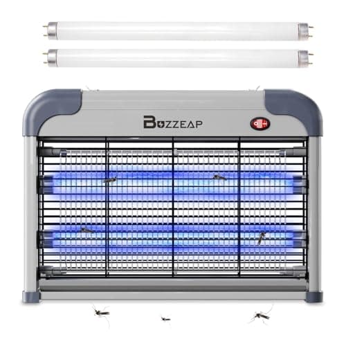 Buzzeap Tueur électronique de moustiques d'intérieur, Tueur d'insectes d'intérieur, Tueur de mouches, Bug Zapper, Tueur de moustiques électrique puissant 2800 V - 2 pièces supplémentaires...