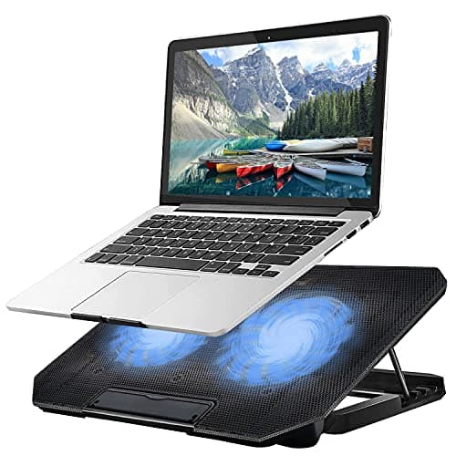 Laptop Cooling pad Laptop Cooler Stand Laptop Fan Cooling pad for 11-15.6 Inch Gaming Notebooks, 2 Turbine Fans,4 Angle Adjustable Laptop Cooling...